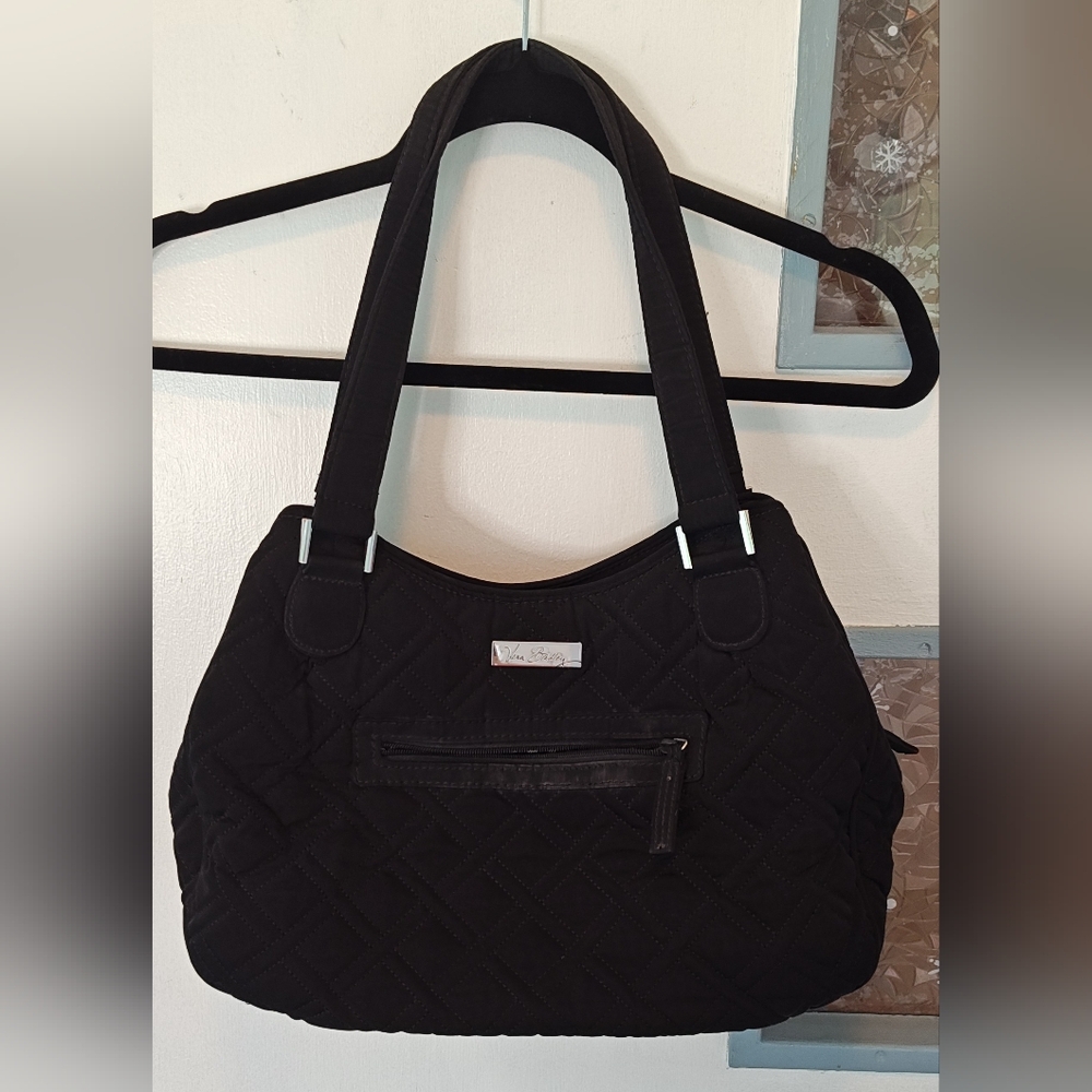 Vera Bradley Black Shoulder Bag Sleek Professional Design
